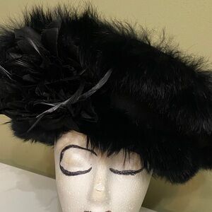 Beautiful Black Dress Hat / Church Hat by ML Studio
